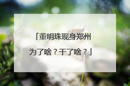 董明珠现身郑州 为了啥？干了啥？