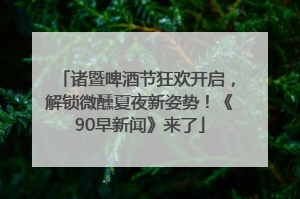 诸暨啤酒节狂欢开启，解锁微醺夏夜新姿势！《90早新闻》来了