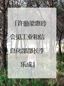 许勤梁惠玲会见工业和信息化部部长李乐成