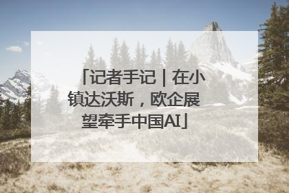记者手记｜在小镇达沃斯，欧企展望牵手中国AI