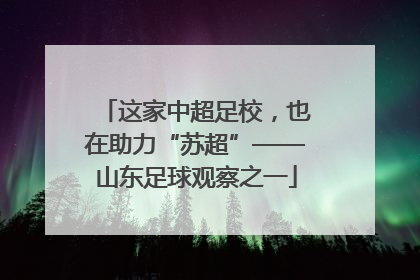 这家中超足校，也在助力“苏超”——山东足球观察之一