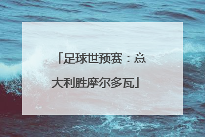 足球世预赛：意大利胜摩尔多瓦
