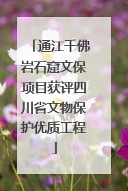 通江千佛岩石窟文保项目获评四川省文物保护优质工程
