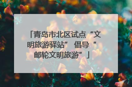 青岛市北区试点“文明旅游驿站” 倡导“邮轮文明旅游”