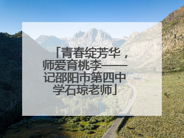 青春绽芳华，师爱育桃李——记邵阳市第四中学石琼老师