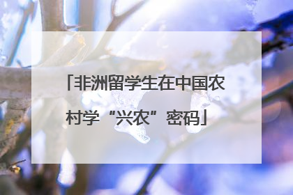 非洲留学生在中国农村学“兴农”密码