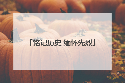 铭记历史 缅怀先烈