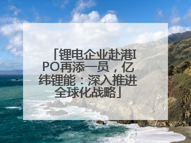 锂电企业赴港IPO再添一员，亿纬锂能：深入推进全球化战略