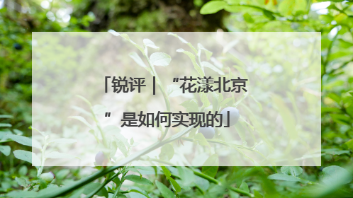锐评｜“花漾北京”是如何实现的