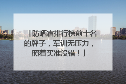 防晒霜排行榜前十名的牌子，军训无压力，照着买准没错！