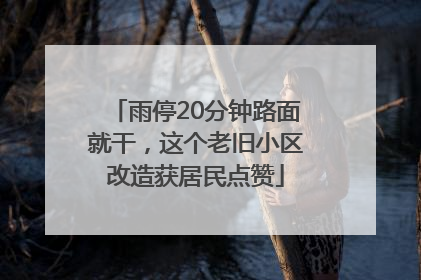 雨停20分钟路面就干，这个老旧小区改造获居民点赞