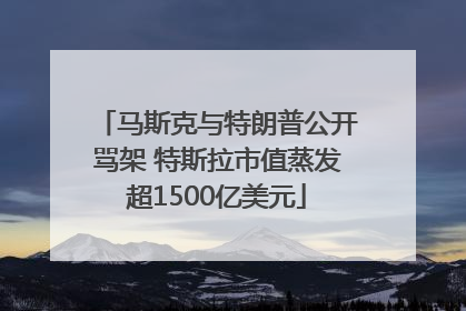 马斯克与特朗普公开骂架 特斯拉市值蒸发超1500亿美元