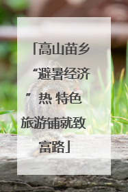 高山苗乡“避暑经济”热 特色旅游铺就致富路