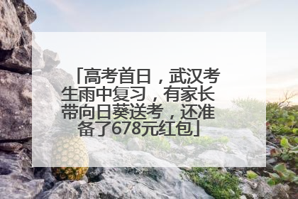 高考首日，武汉考生雨中复习，有家长带向日葵送考，还准备了678元红包