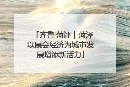 齐鲁·菏评｜菏泽以展会经济为城市发展增添新活力