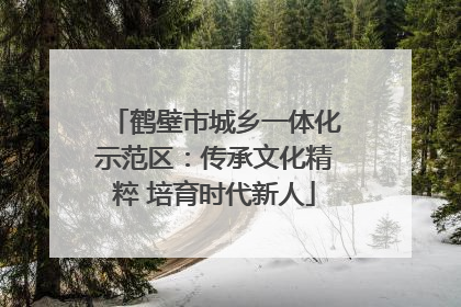 鹤壁市城乡一体化示范区：传承文化精粹 培育时代新人