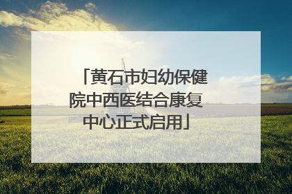 黄石市妇幼保健院中西医结合康复中心正式启用