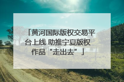 黄河国际版权交易平台上线 助推宁夏版权作品“走出去”