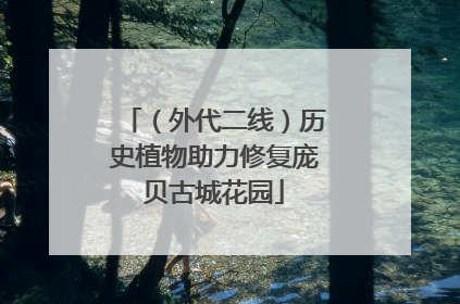 （外代二线）历史植物助力修复庞贝古城花园