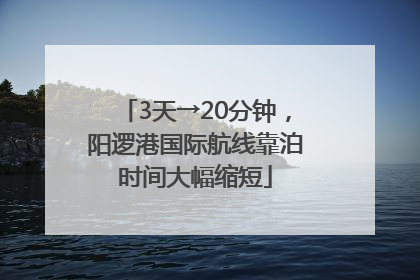 3天→20分钟，阳逻港国际航线靠泊时间大幅缩短