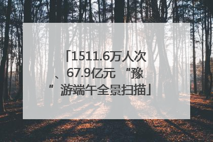 1511.6万人次、67.9亿元 “豫”游端午全景扫描