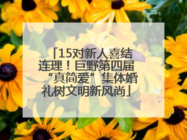 15对新人喜结连理！巨野第四届“真简爱”集体婚礼树文明新风尚