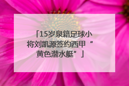 15岁泉籍足球小将刘凯源签约西甲“黄色潜水艇”