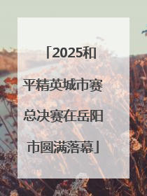 2025和平精英城市赛总决赛在岳阳市圆满落幕