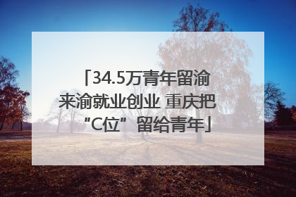 34.5万青年留渝来渝就业创业 重庆把“C位”留给青年