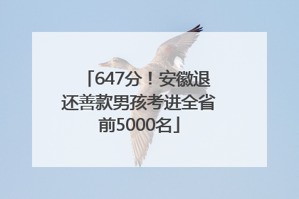 647分！安徽退还善款男孩考进全省前5000名