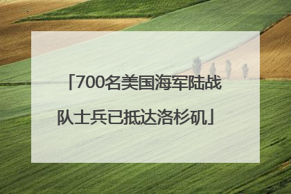700名美国海军陆战队士兵已抵达洛杉矶