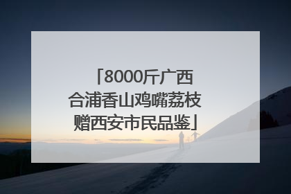 8000斤广西合浦香山鸡嘴荔枝赠西安市民品鉴